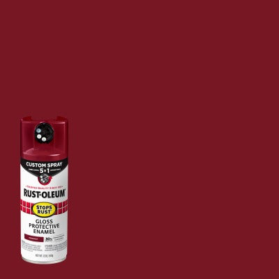 RUST-OLEUM Rust-oleum 376901 Stops Rust 5-in-1 Gloss Burgundy Spray Paint 12 Oz