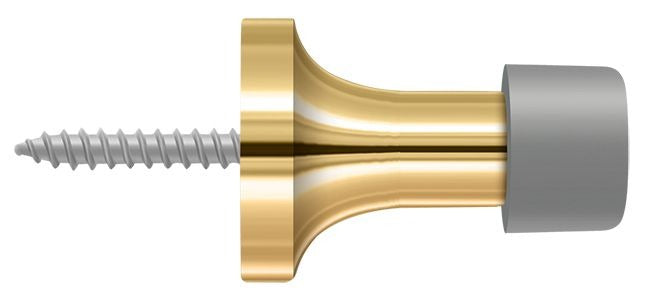 DELTANA Deltana BDS125CR003 Baseboard Door Bumper Solid Brass