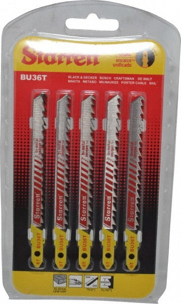 STARRETT Starrett 68717 Bi-metal Jigsaw Blade 6 Tpi U-shank 5 Pack