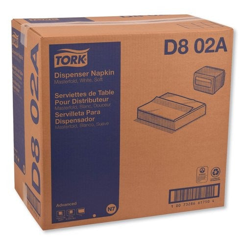 TORK Tork TRKD802A Advanced Soft Masterfold Dispenser Napkin 12 x 17 500/Pack 12/Carton Replacement D802A
