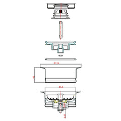 DAKOTA Dakota Plumbing Products DSA-PDFBE Sink Drain Flange Beige