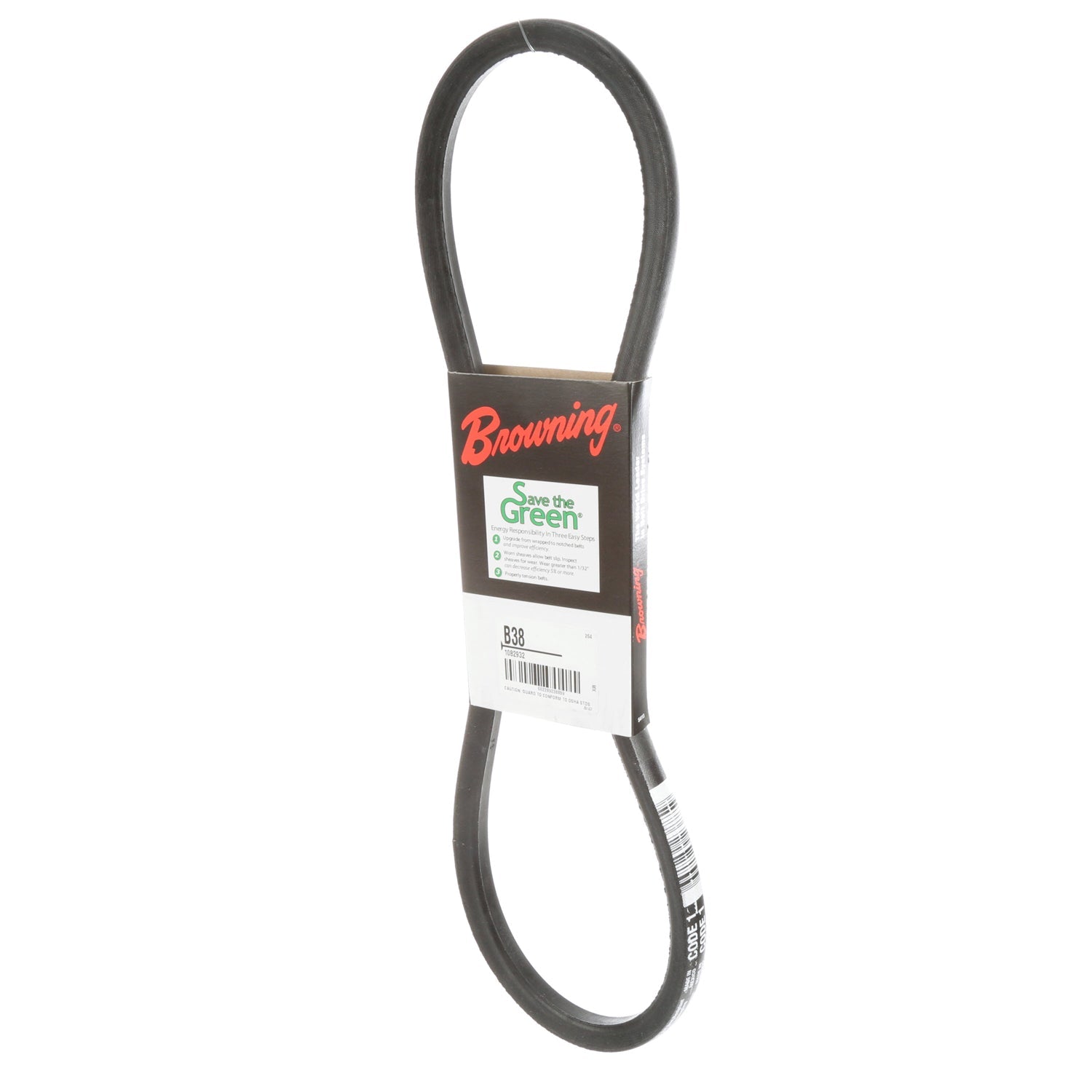 BROWNING Browning B38 Super Gripbelt B Belt Section 21/32 x 7/16 39.8 Pitch Length