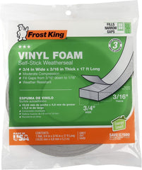 FROST KING Frost King V449H Vinyl Foam Tape 3/4 in W x 3/16 in Thick x 17 ft