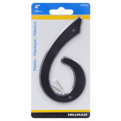 HILLMAN Hillman Fasteners 839762 Black Plastic House Number 6