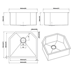 DAKOTA Dakota Plumbing Products DSZ-2321 Undermount Kitchen Sink