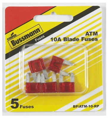 BUSSMANN Cooper Bussmann BP/ATM-10-RP 10A Mini Blade Auto Fuse 5 Pack