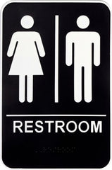 HILLMAN Hillman Fasteners 844149 Ada Restroom Sign 6x9 Braille
