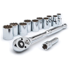 CRESCENT Crescent CSWS11S 11 Pc 3/8 in Drive Socket Set 12 Point