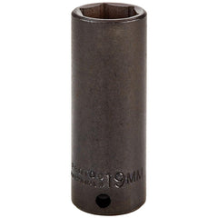 PROTO Proto J7019M Impact Socket 3/8 in Drive 19mm 6-point