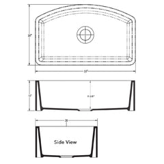 DAKOTA Dakota Plumbing Products GSE-QCA3320-BE Farmhouse Kitchen Sink