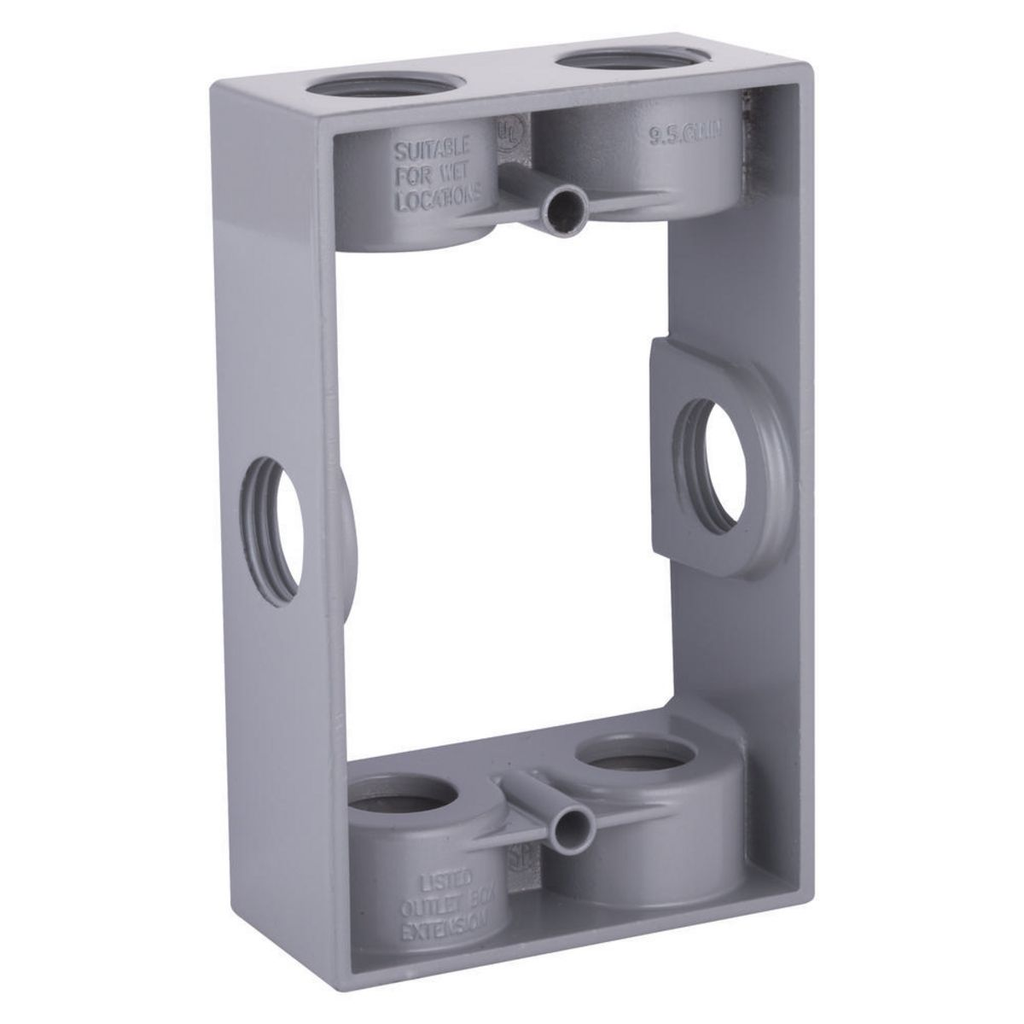 BELL BELL 5400-0 Weatherproof Extension Adapter, 1 Gang, 4-9/16 in Length x 3-1/2 in Width x 1-1/2 in Depth