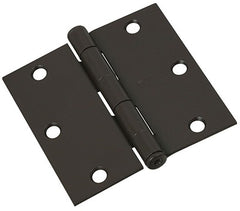 NATIONAL HARDWARE National Mfg N830-425 3.5in Square Corner Hinge Black 15-pack