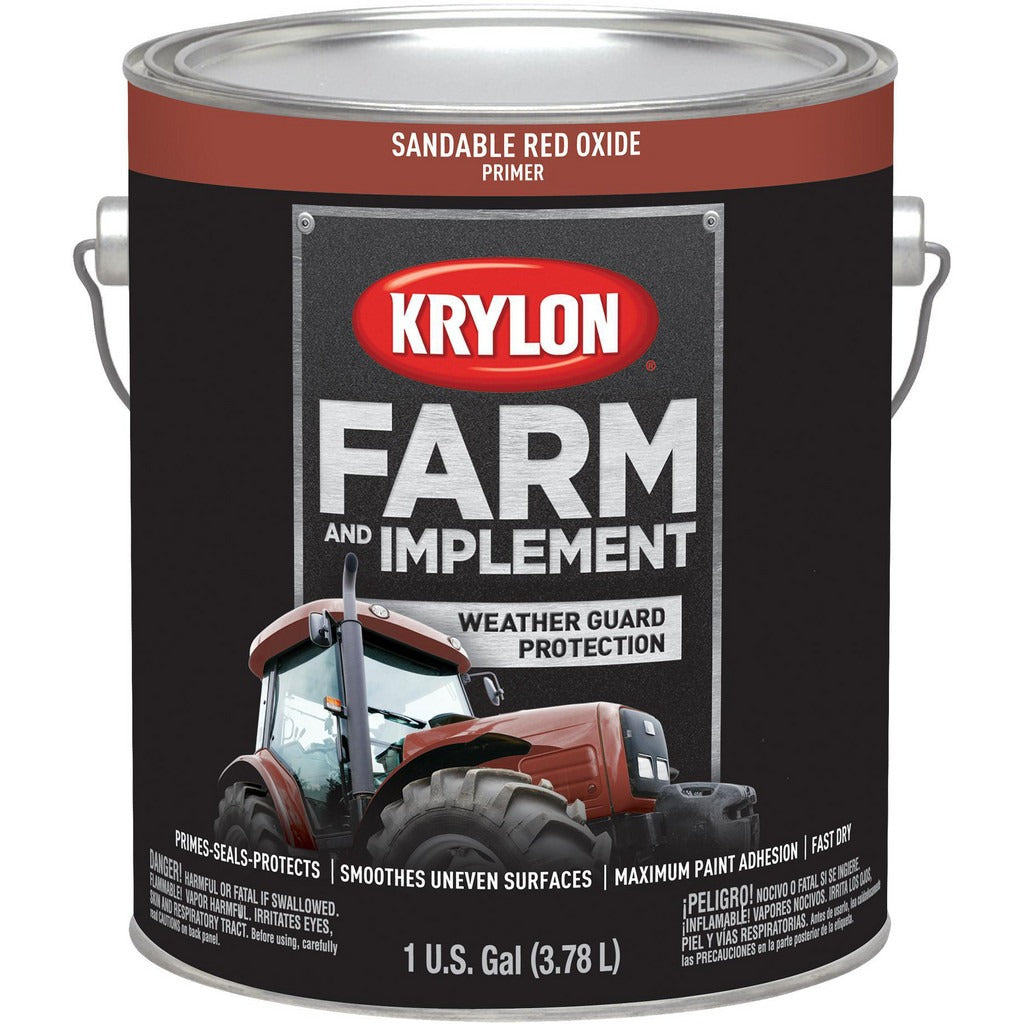 KRYLON Krylon K01982008 Sandable Red Oxide Brush-on Paint 1 Gal