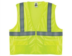 ERGODYNE Ergodyne 21165 Glowear 8225Z Class 2 Safety Vest Lime L/xl