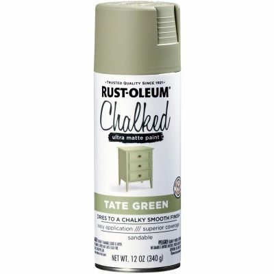 RUST-OLEUM Rust-oleum 374163 Chalk Spray Paint Tate Green 12 Oz