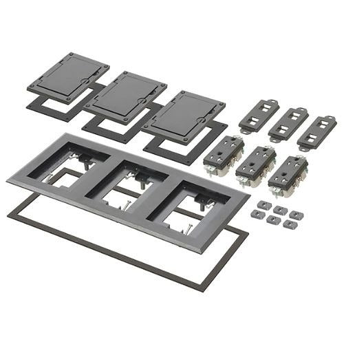 ARLINGTON Arlington Industries FLBC8530BK 3-gang Floor Box Cover