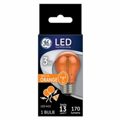 GE G E Lighting 93116858 3W A15 Orange Led Party Bulb 4 Pack