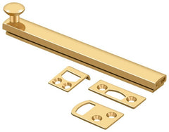 DELTANA Deltana 6SBCS003 Surface Bolt 6 Inches Lifetime Brass
