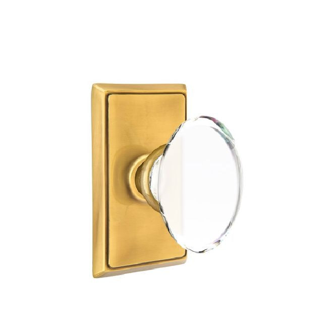 EMTEK Emtek 8121HTUS7 Hampton Glass Knob Passage French Antique Brass