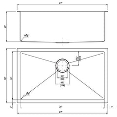 DAKOTA Dakota Plumbing Products DSM-2718CP Undermount Kitchen Sink