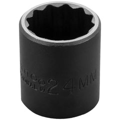 PROTO Proto J7424MT Impact Socket 1/2 in Drive 24mm 12-point