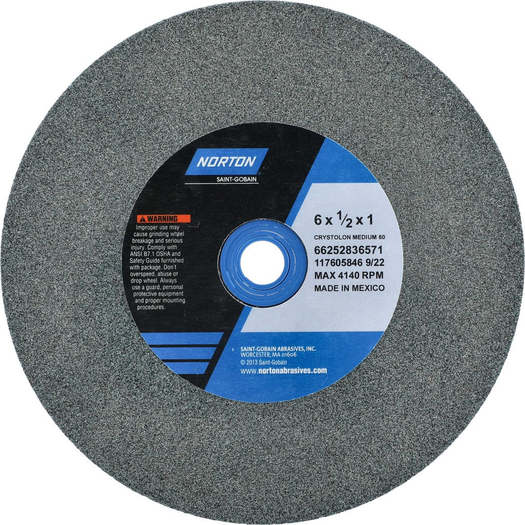 NORTON Norton 66252836571 Grinding Wheel 6 in 60 Grit Silicon Carbide