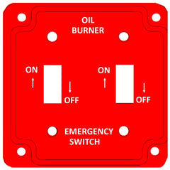 MULBERRY METAL PRODUCTS Mulberry Metal Products 41009 Oil Burner Cover 2-Gang (4 in x 4 in)