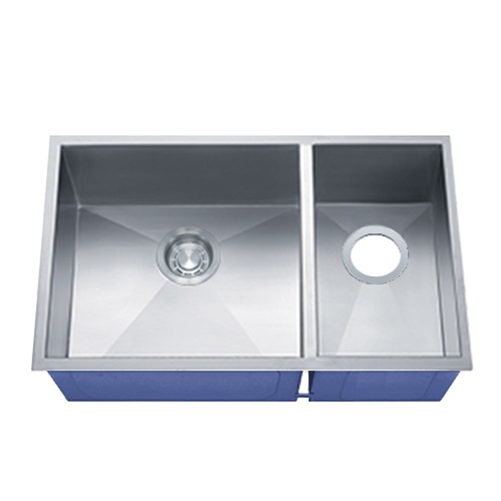 DAKOTA Dakota Plumbing Products DSZ-7030GBK 70/30 Undermount Kitchen Sink
