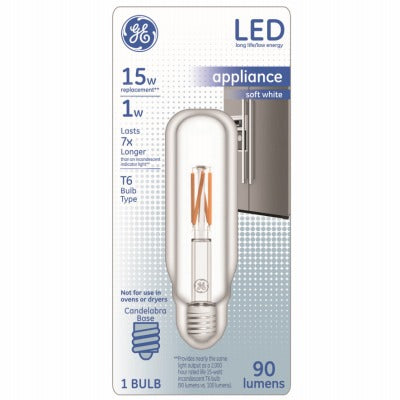 GE G E Lighting 13404 Led T6 Candelabra Bulb 7W 3000K