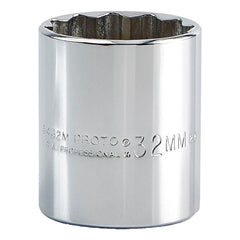 PROTO Proto J5432M Hand Socket 32mm 12-point 1/2 Drive