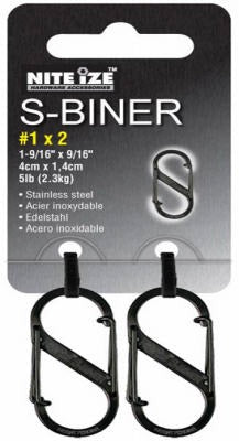 NITE IZE Nite Ize Inc SB1-2PK-01 S-biner Carabiner Clip 2 Pack