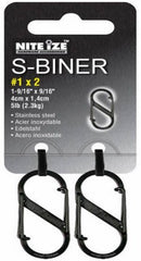 NITE IZE Nite Ize Inc SB1-2PK-01 S-biner Carabiner Clip 2 Pack