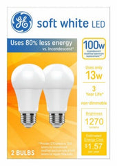 GE G E Lighting 93131322 Led A19 Bulb 13W 2700K 2-pack