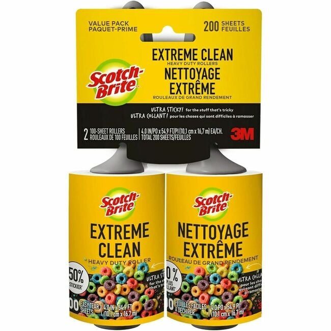 3M 3M MMM830RS100TP Extreme Clean lint roller (100 sheets/roll, 2/pack)