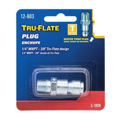 TRU-FLATE Tru-Flate 12-603 T-Style Steel Plug 1/4 in MNPT (Pack)