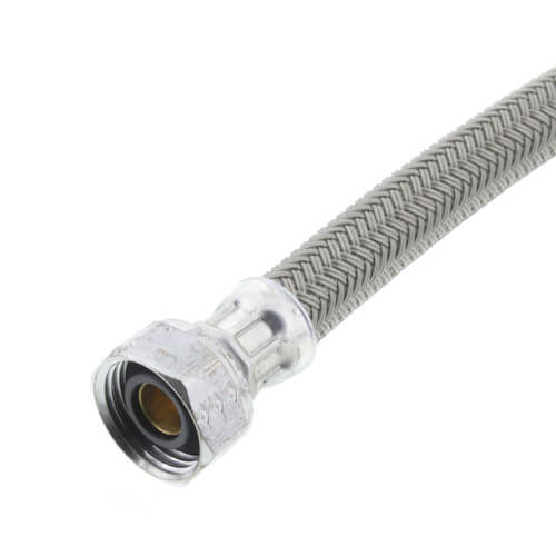 BRASSCRAFT Brasscraft B8-12DLF 12 Polymer Coated Braided Hose Faucet Connector 1/2 FIP x 7/8 Ballcock