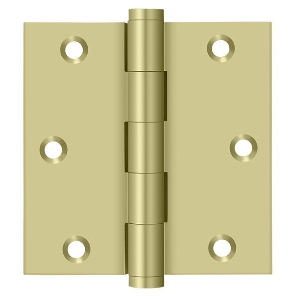 DELTANA Deltana DSB353-UNL-R Square Hinge 3.5x3.5 Unlacquered Brass