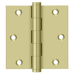 DELTANA Deltana DSB353-UNL-R Square Hinge 3.5x3.5 Unlacquered Brass