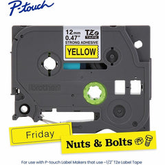 BROTHER Brother BRTTZES631G P-touch TZeS631 Strong Adhesive Laminated Label Tape (12mm x 8m) TZES631G