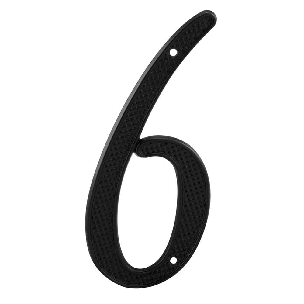 PRIME-LINE Prime-Line MP4116 4 in. House Number 6 Diecast (2 Pack)