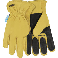 KINCO Kinco 387P-L HydroFlector water-resistant grain buffalo double palm driver gloves (L)