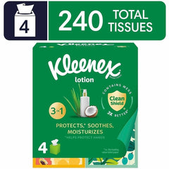 KIMBERLY-CLARK Kimberly-Clark KCC54289 Kleenex Soothing Lotion Facial Tissues 4 Pack (60/Box)