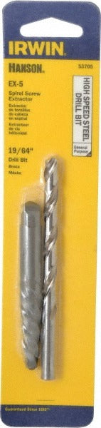 IRWIN Irwin 53705 Spiral Flute Screw Extractor Drill Set 2 Pc