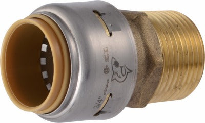 SHARKBITE Sharkbite/cash Acme U134LFA 3/4 in Push Fit Mip Connector