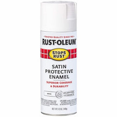 RUST-OLEUM Rust-oleum 7791-830 Satin Enamel Spray Paint White 12 Oz