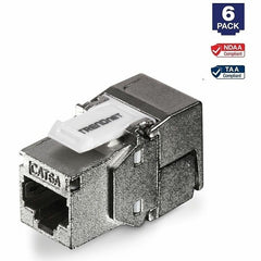 TRENDNET Trendnet TC-K06C6A Shielded Cat6a Keystone Jack 6-pack