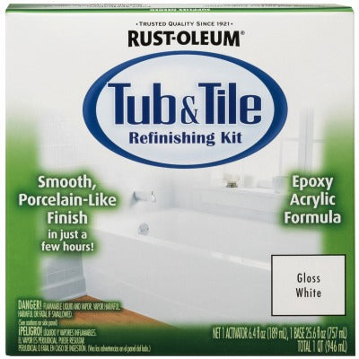RUST-OLEUM Rust-oleum 7860519 Tub Tile Refinishing Kit White 32 Oz