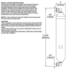 ELKAY Elkay LF2 Aqua Sentry Filter System Kit No Electrical Required (2 in x 2 in x 11.5 in) 56192C