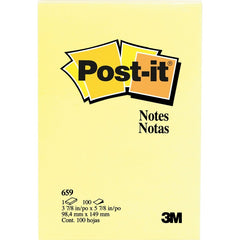 3M 3M MMM659YWBD Post-it Notes Original Notepads 4 inches x 6 inches (12/Pack 2/Bundle)