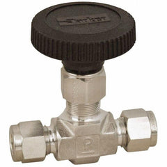 PARKER Parker 6A-V6LN-SS Needle Valve 3/8 in Compression Ss 5000 Psi